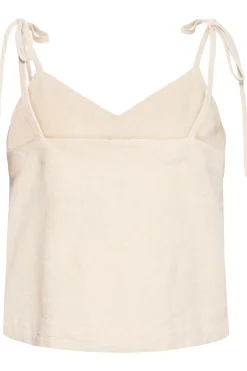 Ichi IHLINNO Mouwloos shirt NaturalEcru Fashion