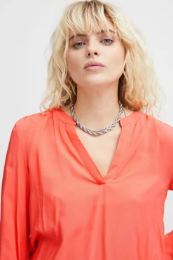 Ichi IHMAIN Blouse HotCoral Clearance