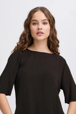 Ichi IHMARRAKECH Blouse Black New