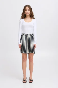 Ichi IHMARRAKECH Short TotalEclipseDottedStripeAo Fashion