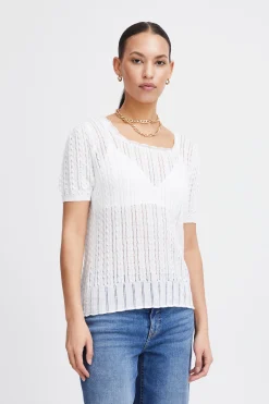 Ichi IHPAISLEY Pullover CloudDancer Hot