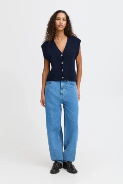 Ichi IHPOVOKE Mouwloos vest MedievalBlue Online