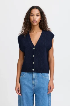 Ichi IHPOVOKE Mouwloos vest MedievalBlue Online