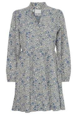 Ichi IHQWISSA Jurk BlueMirageFloweraop Online