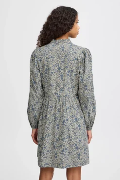 Ichi IHQWISSA Jurk BlueMirageFloweraop Online