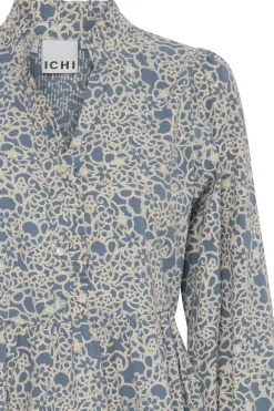 Ichi IHQWISSA Jurk BlueMirageFloweraop Online