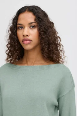 Ichi IHSELLA Pullover BerylGreen Outlet