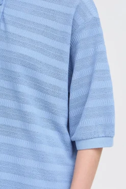 Ichi IXKNITTY Poloshirt DellaRobbiaBlue Best
