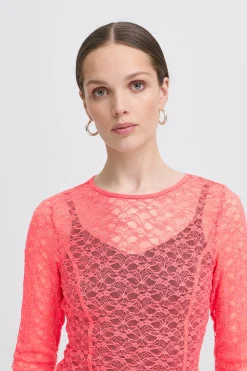Ichi IXLACEY Blouse Geranium Hot