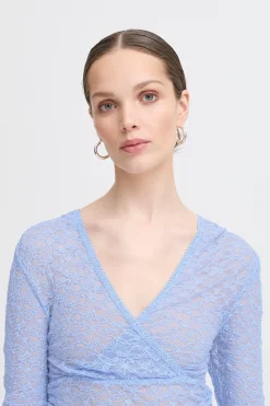 Ichi IXLACEY Blouse DellaRobbiaBlue Outlet