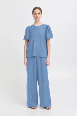 Ichi IXREMI T-shirt CoronetBluew.pinst. Fashion